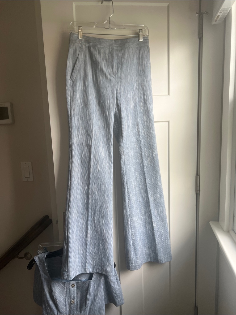 Ramy Brook Light Blue Pinstripe Trousers